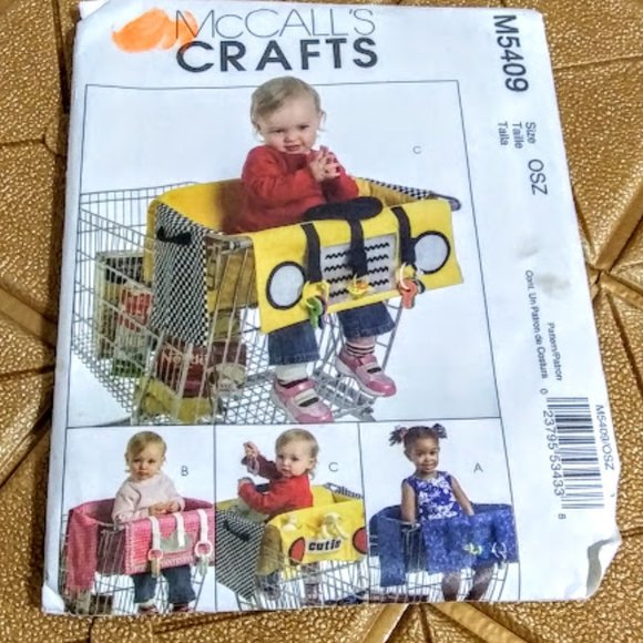 *McCALLS #M5409&M5604*SHOPPING BASKET & HIGH CHAIR COVER*SET OF 2*PRICE IS FIRM - Picture 2 of 9